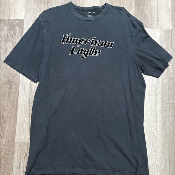 American Eagle Outfitters Men's Charcoal Tee - Picture 1 of 8